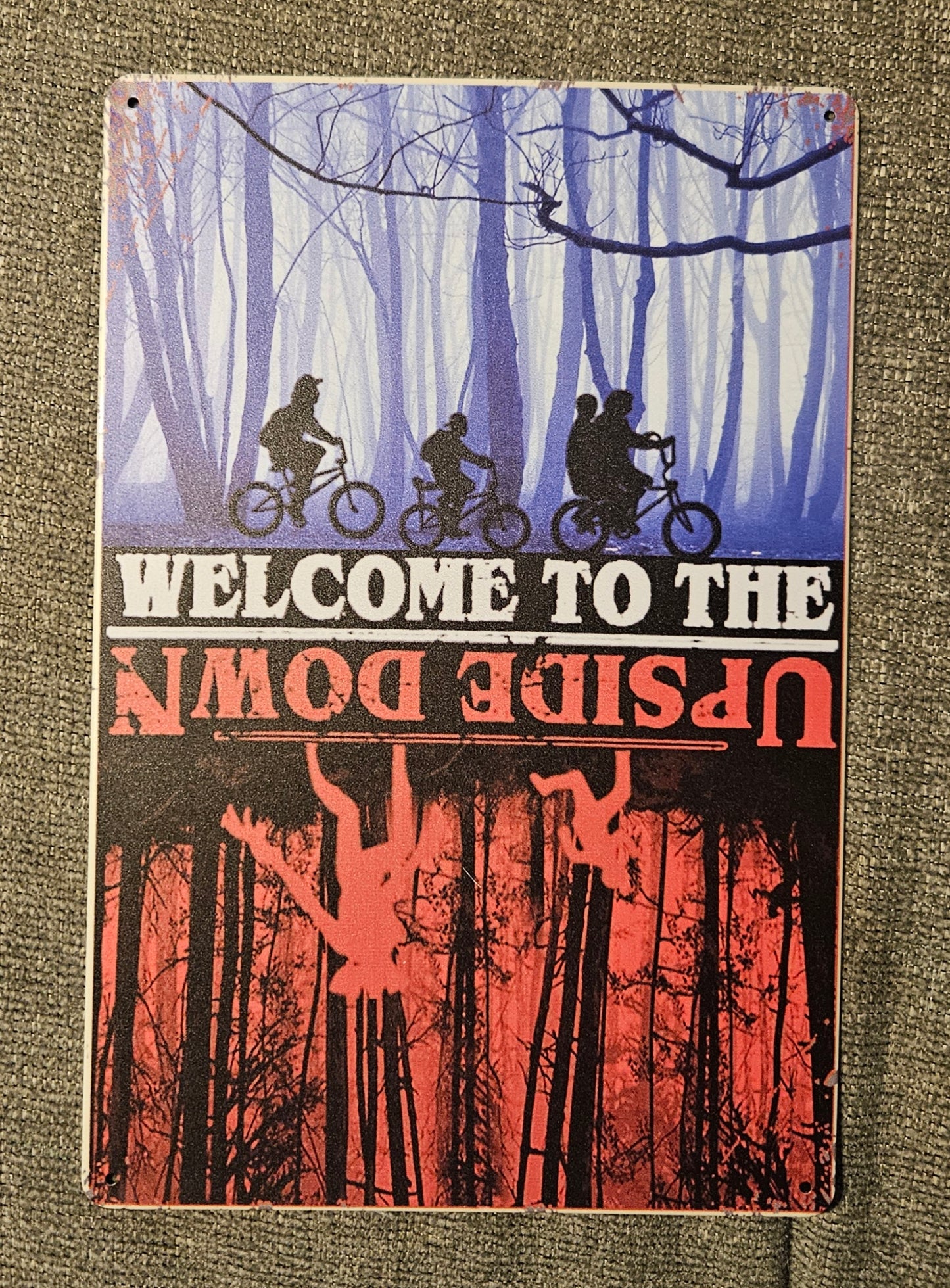 Stranger Things: Welcome To The Upside Down Metal Sign