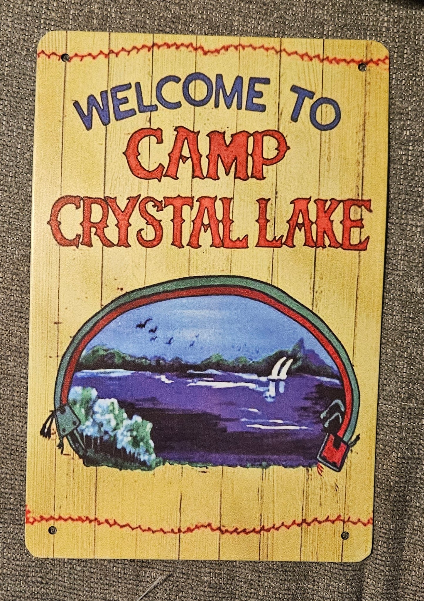 Camp Crystal Lake Metal Sign Wall Decor