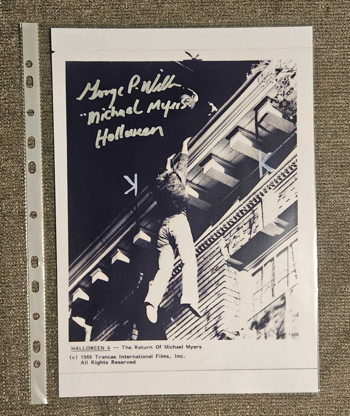 Halloween 4: The Curse Of Michael Myers Autographed