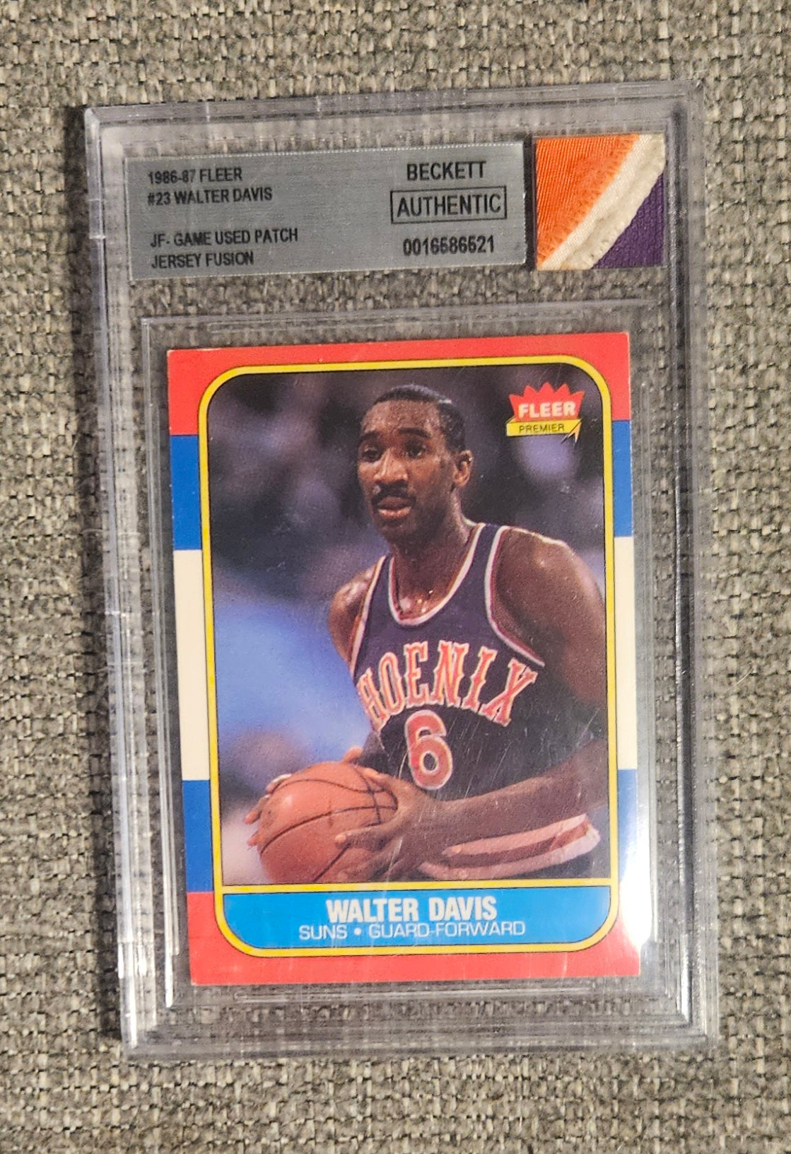 Walter Davis Jersey Patch Sports Card