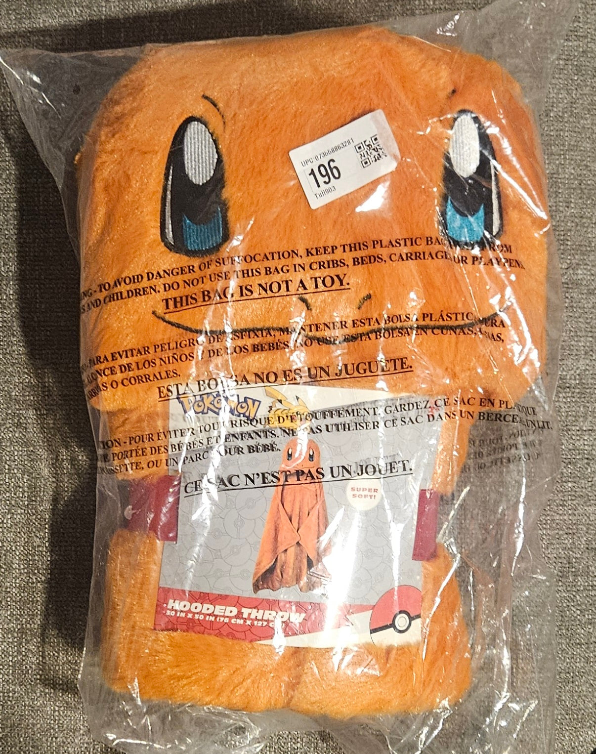 Pokémon Charmander Hooded Blanket
