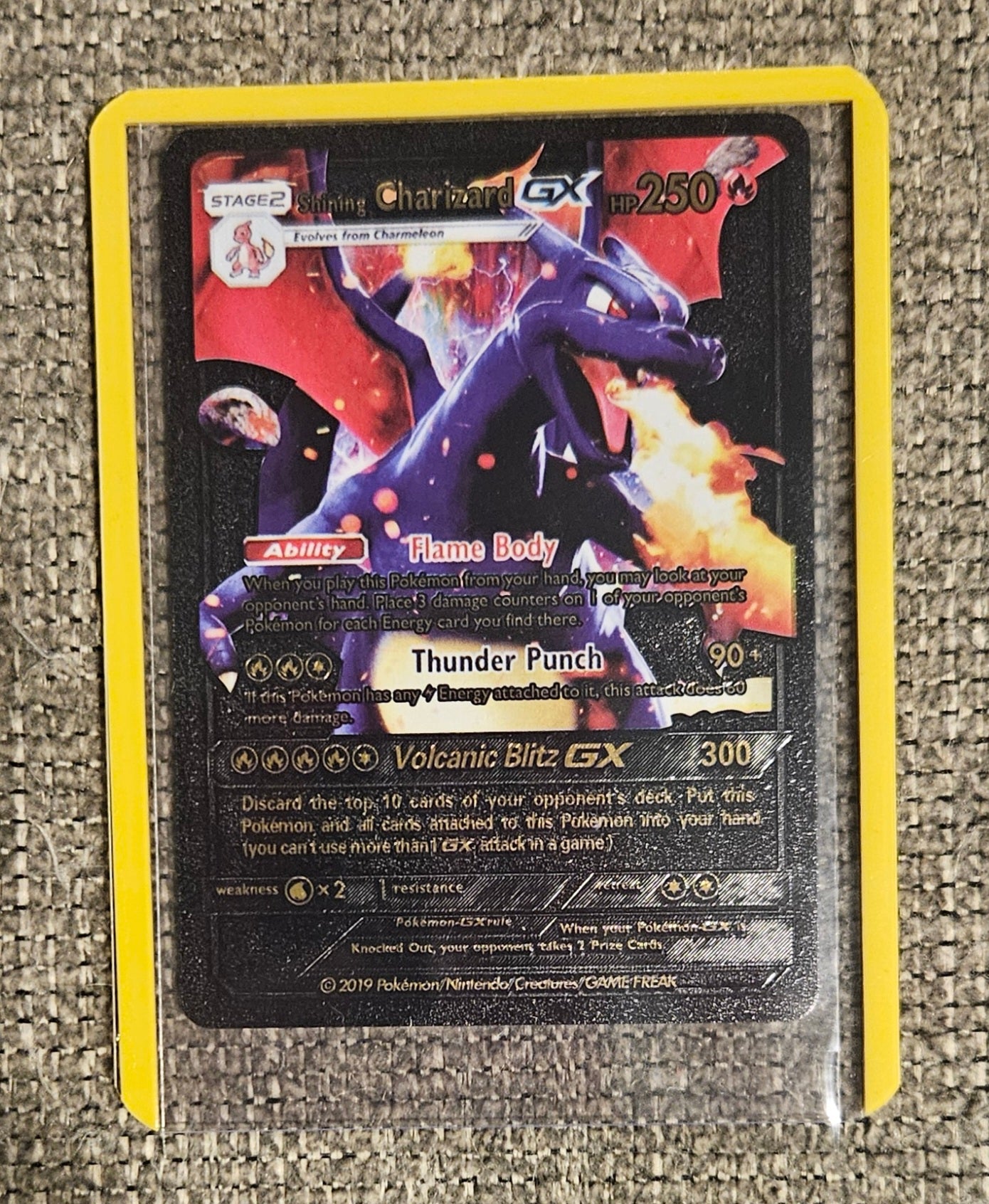 Shining Charizard GX (Black Foil Card)