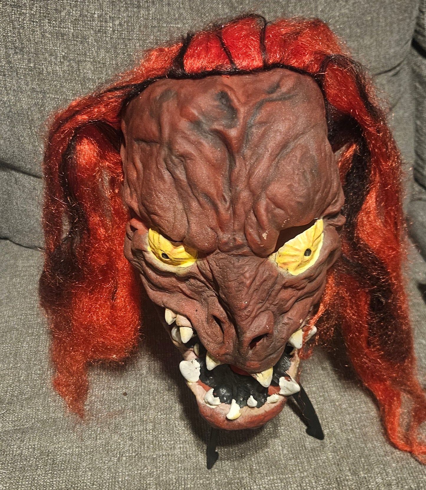 Devil with Red Hair Mask