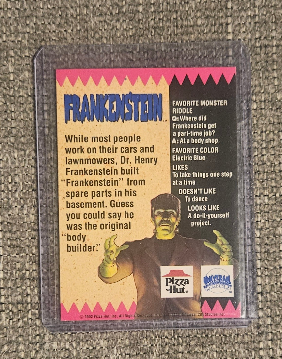 Holographic Frankenstein Collectible Card
