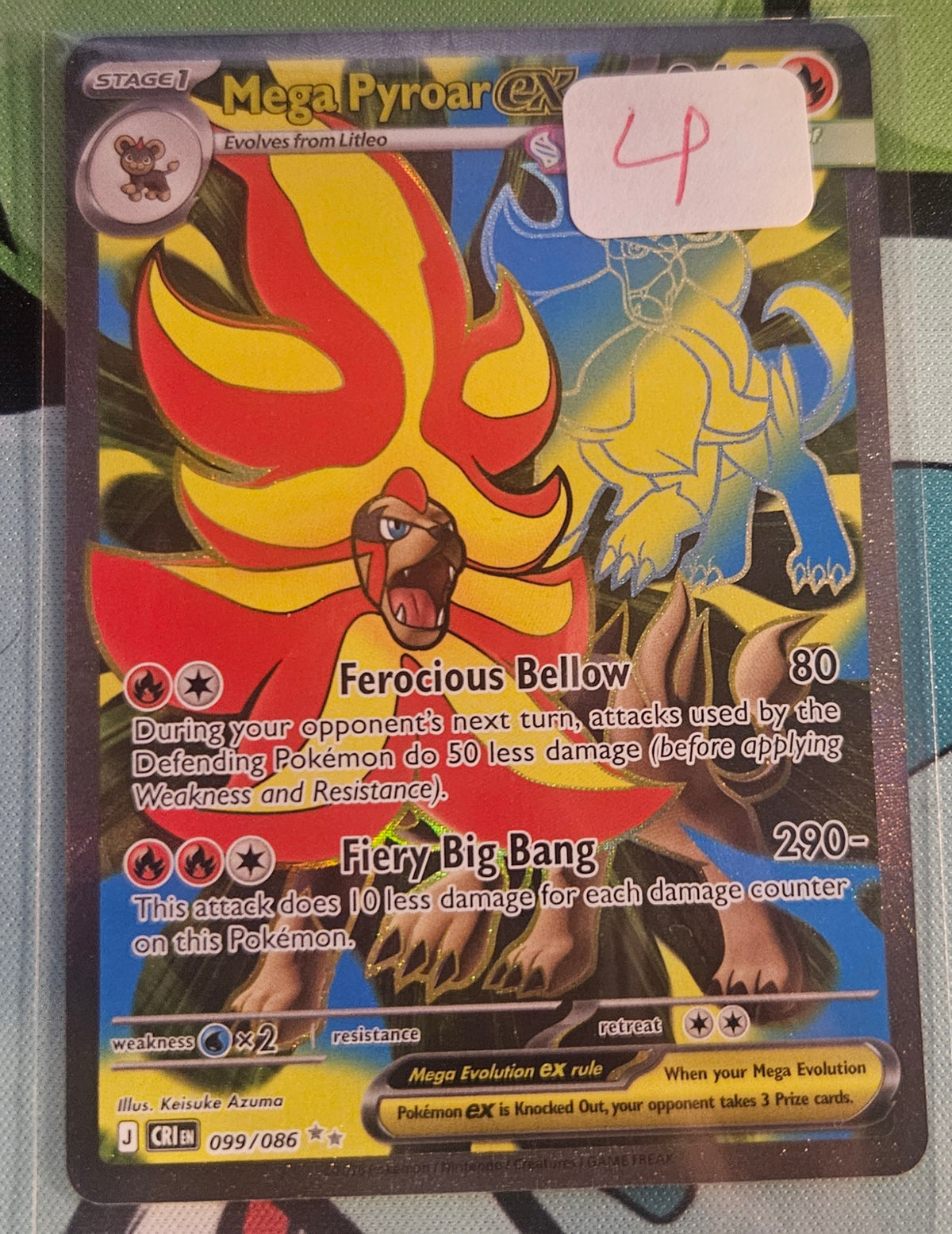 Mega Pyroar EX Card