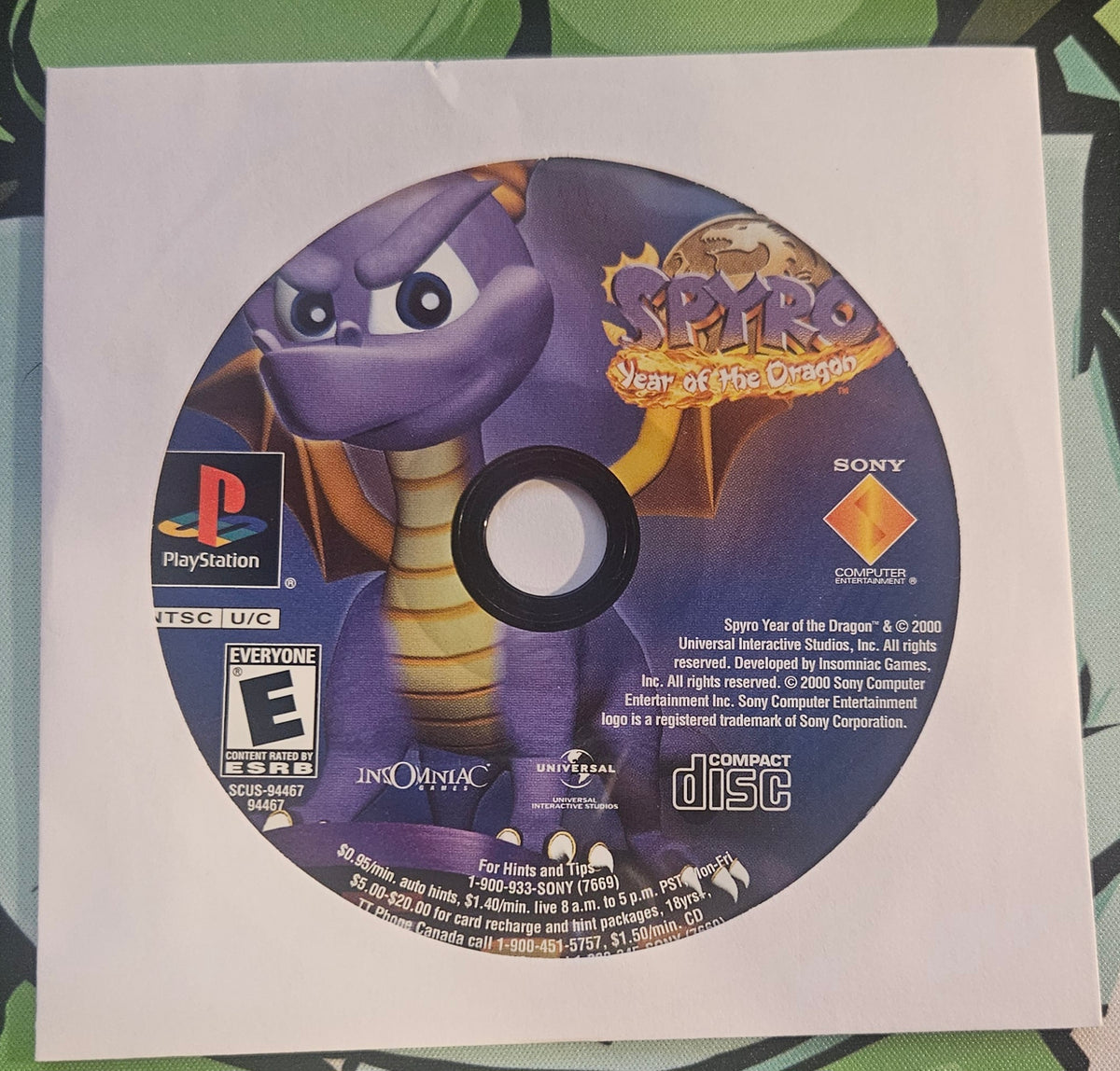 Spyro 3: Year of The Dragon (Loose)