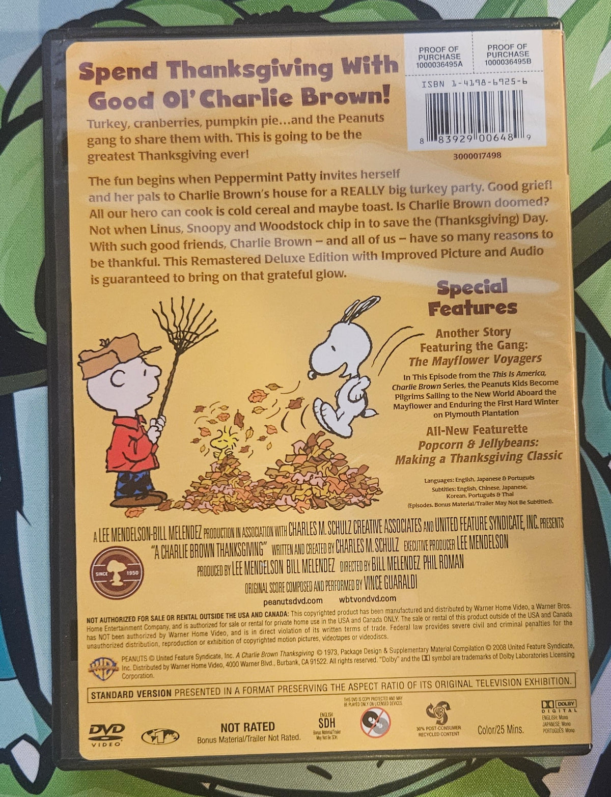 A Charlie Brown Thanksgiving (DVD)