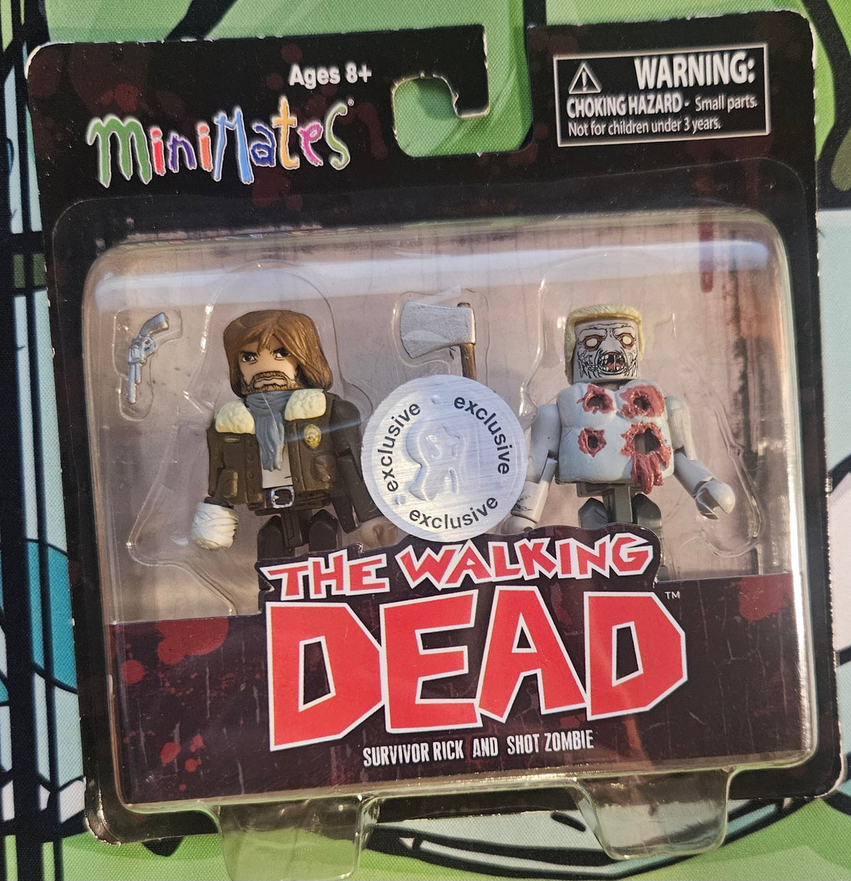 Mini Mates: Survivor Rick & Shot Zombie Figure
