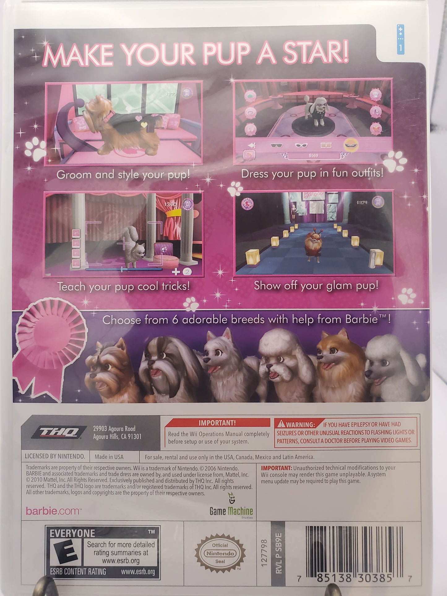 Barbie Groom and Glam Pups (WII)