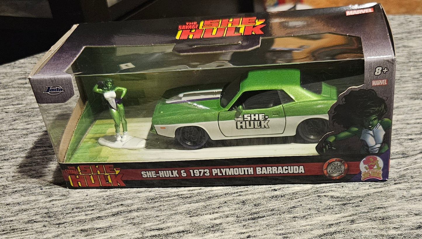 She-Hulk & 1973 Plymouth Barracuda