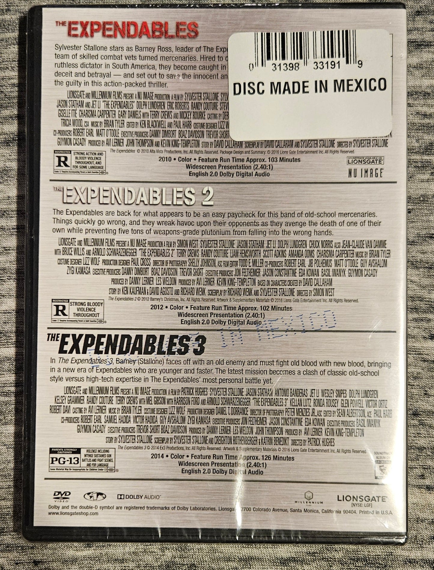 The Expendables Triple Feature (DVD)