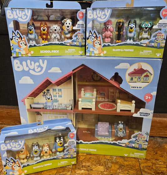 Bluey Character Packs & Family Home