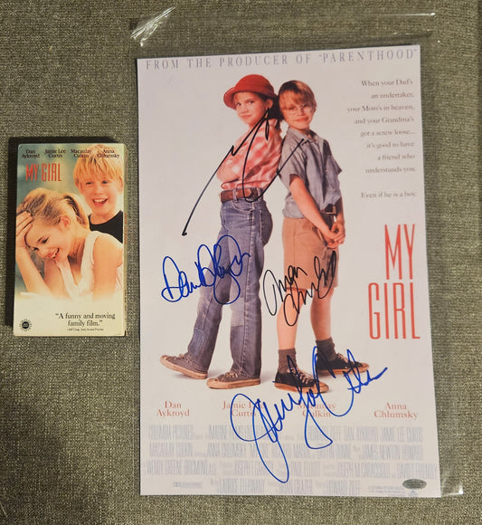 My Girl VHS Tape amd Autographed Poster Bundle