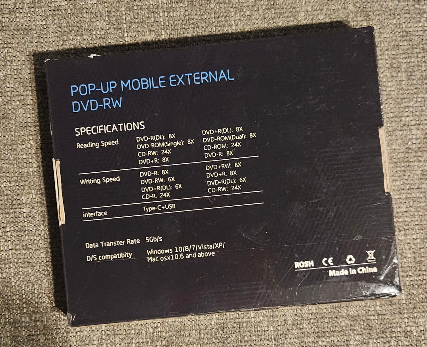 Pop-Up Mobile External DVD-RW