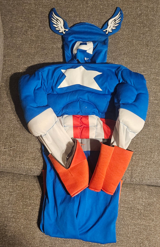 Captain America Kids Costume with Masked Hood