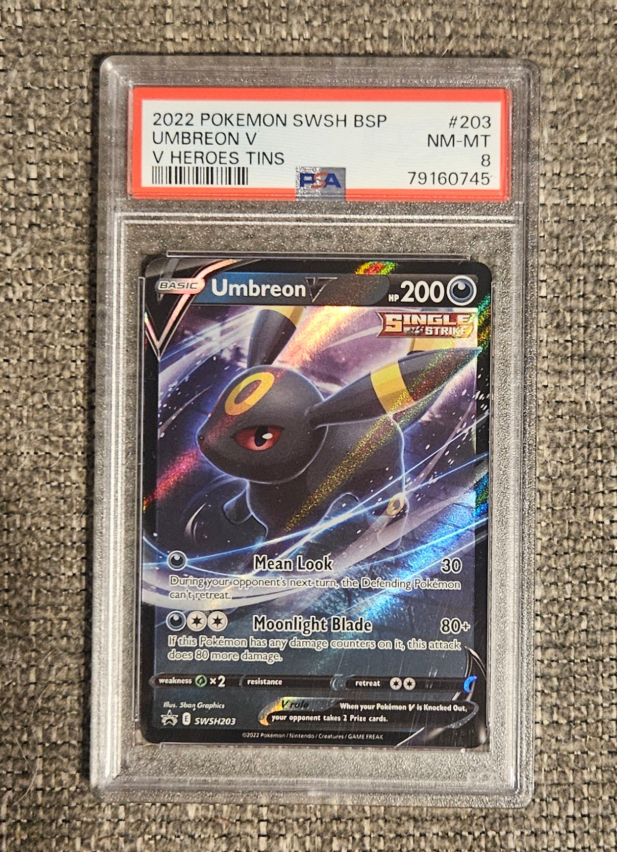 Graded Umbreon V Card