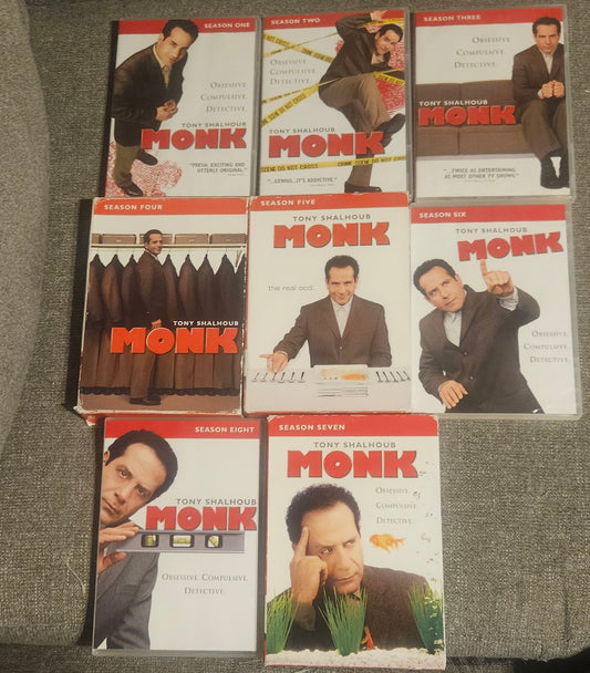 Monk Seasons 1-8 DVD Bundle