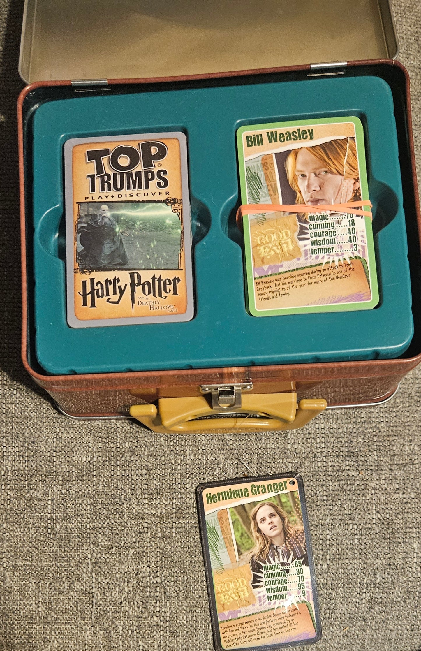 Slytherin Top Trumps Storage Suitcase Tin With Cards
