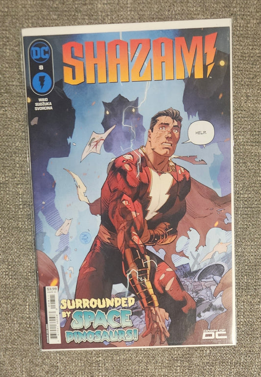 Shazam! Surrounded By Space Dinosaurs Comic Book