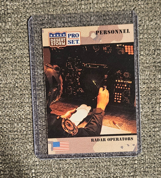 Desert Storm Radar Operations Personnel Card