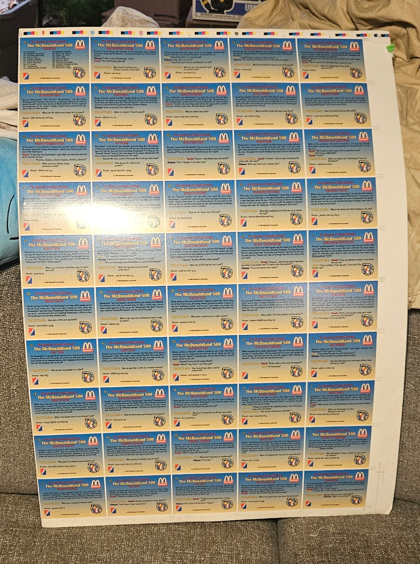 Collectibe McDonald's Cards.