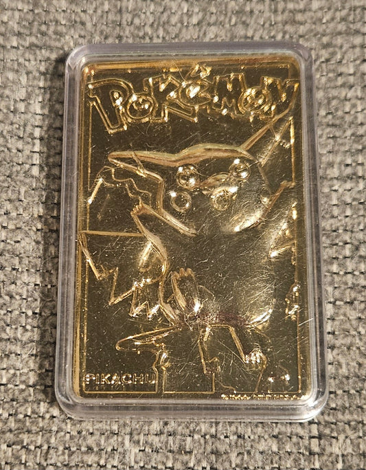 Pokemon Pikachu Gold Collectible Plaque