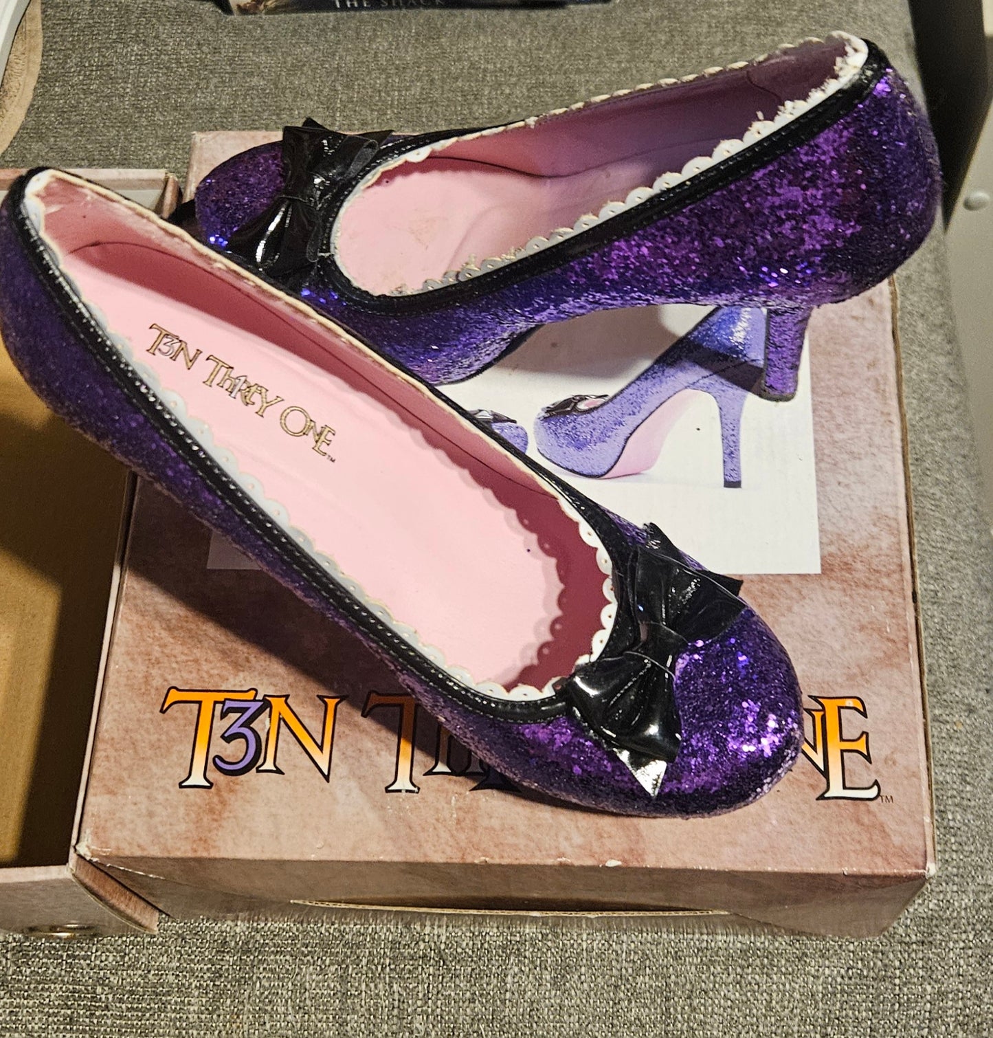 Purple Glitter Highheels Costume Accessory