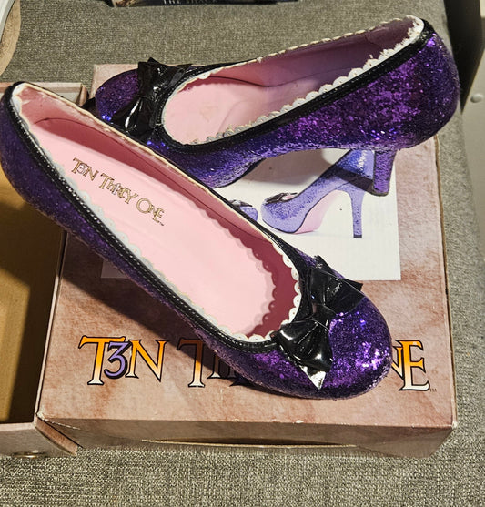 Purple Glitter Highheels Costume Accessory