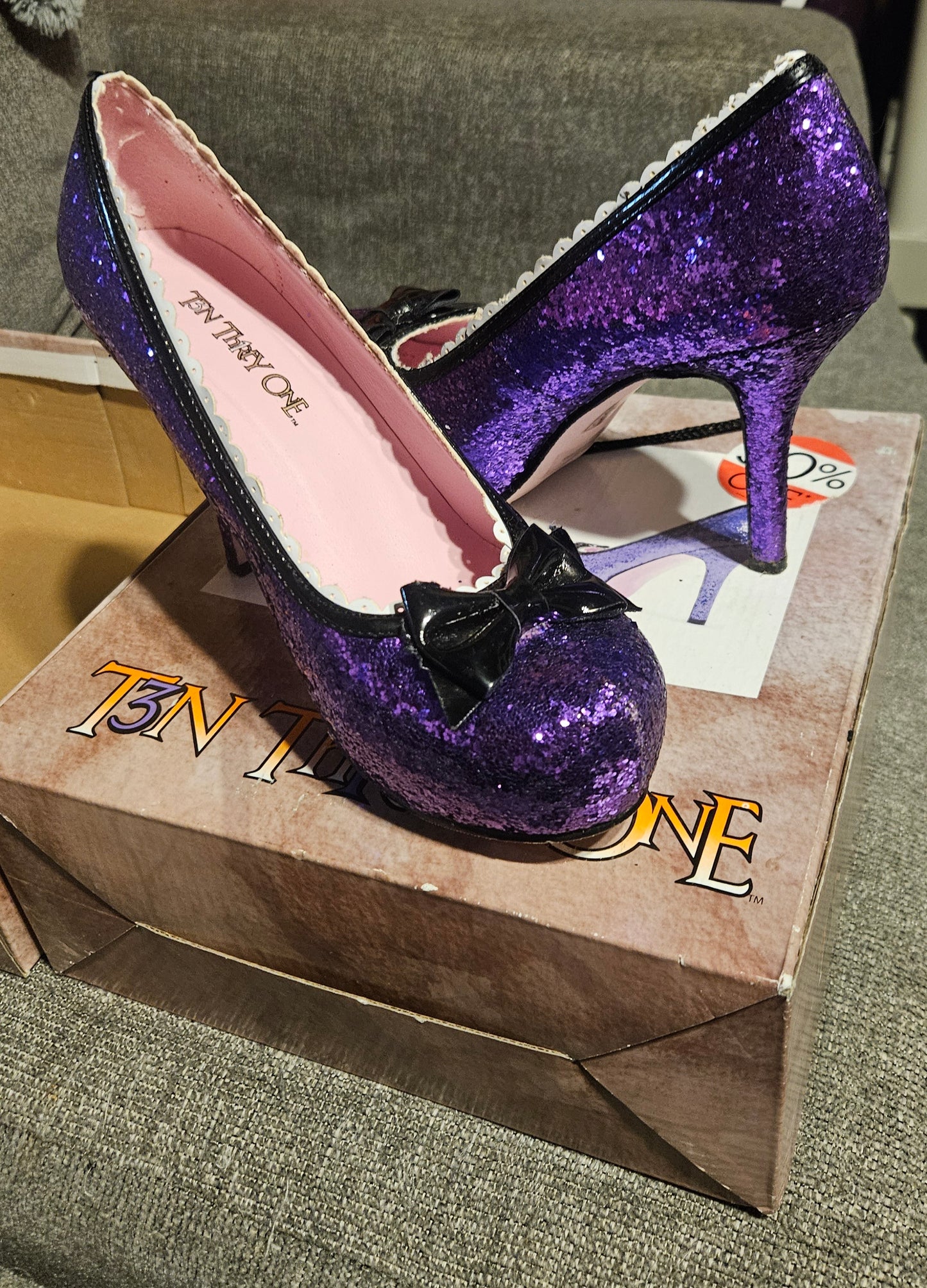 Purple Glitter Highheels Costume Accessory