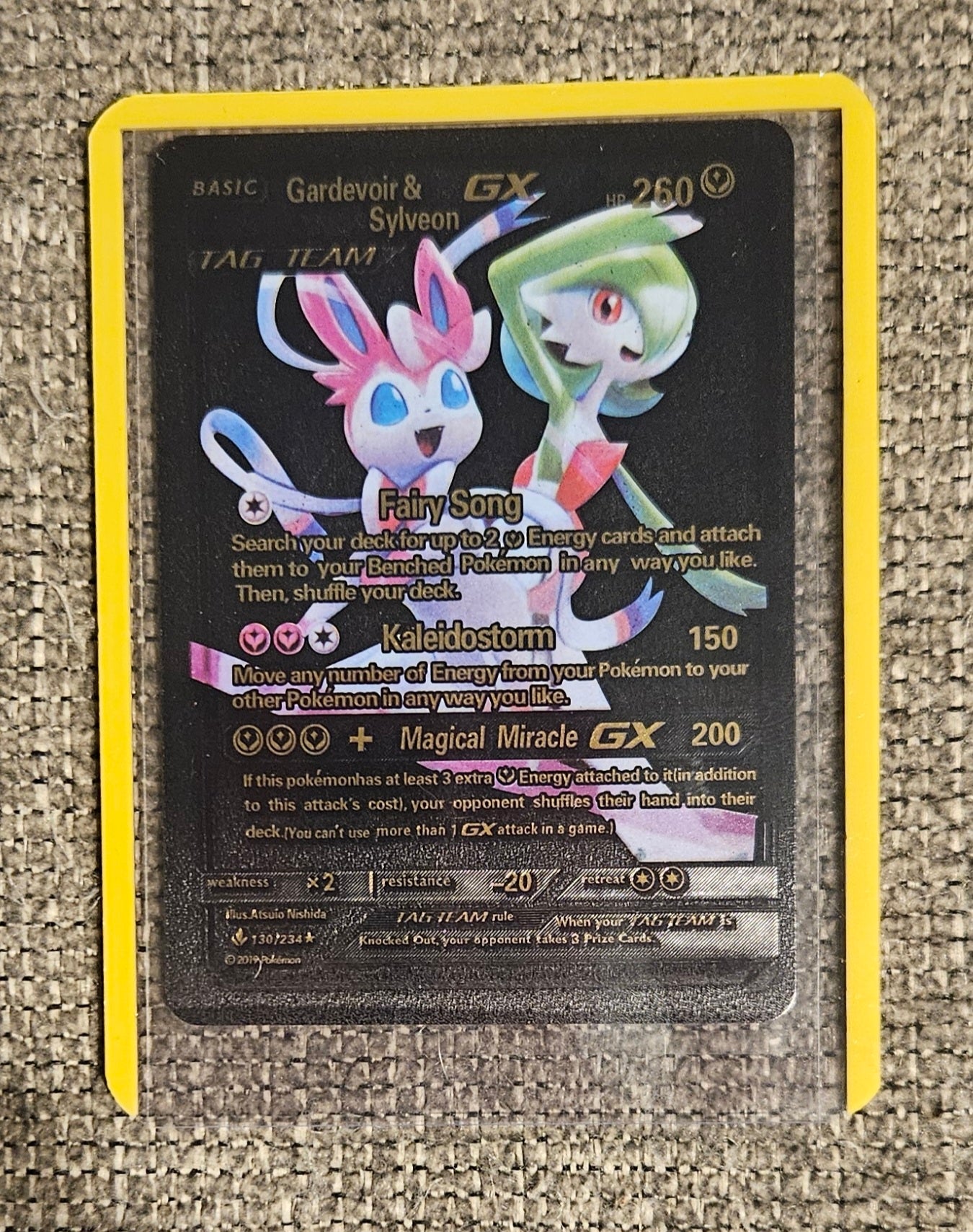 Gardevoir & Sylveon Tag Team GX (Black Foil Card)