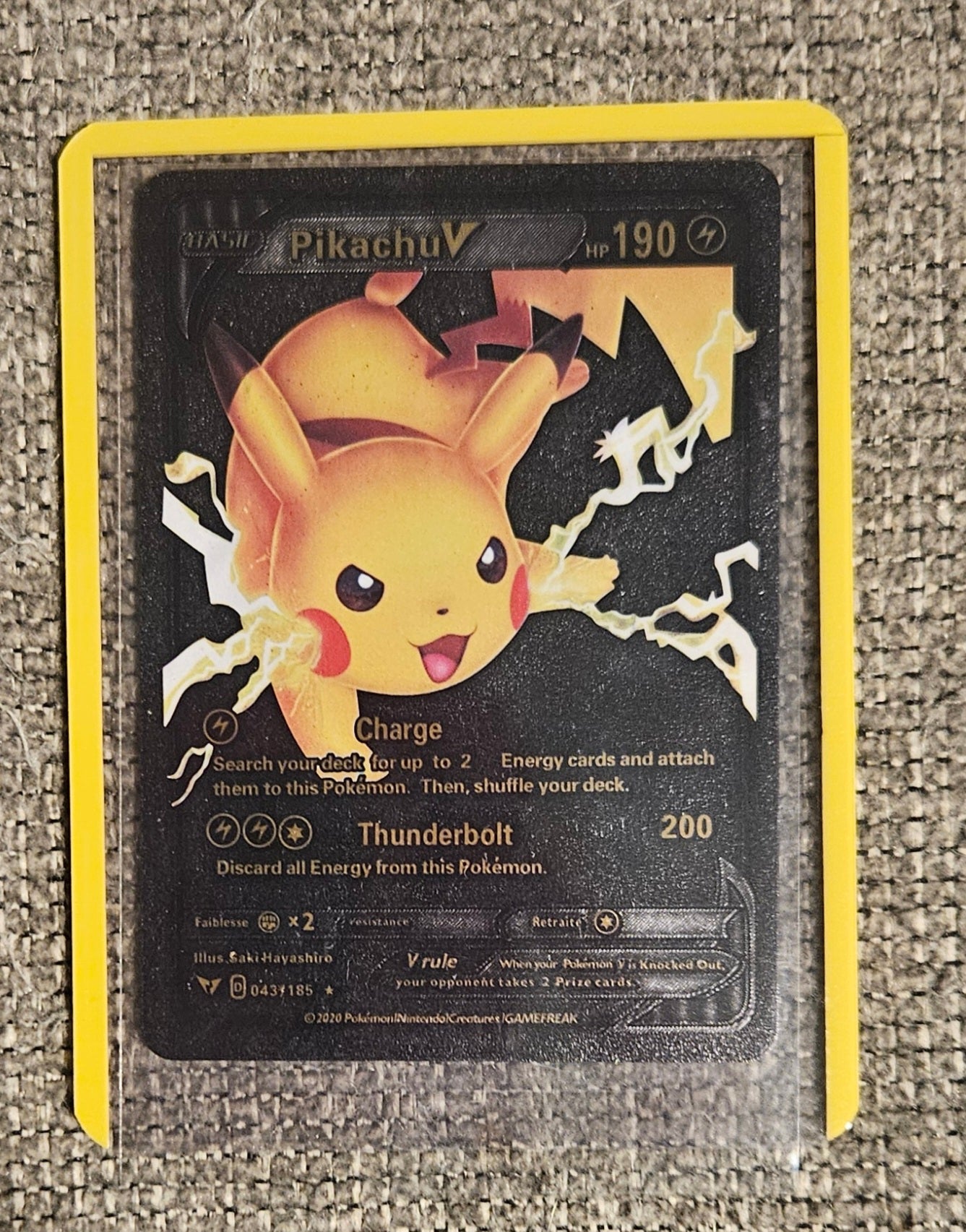 Pikachu V (Black Foil Card)