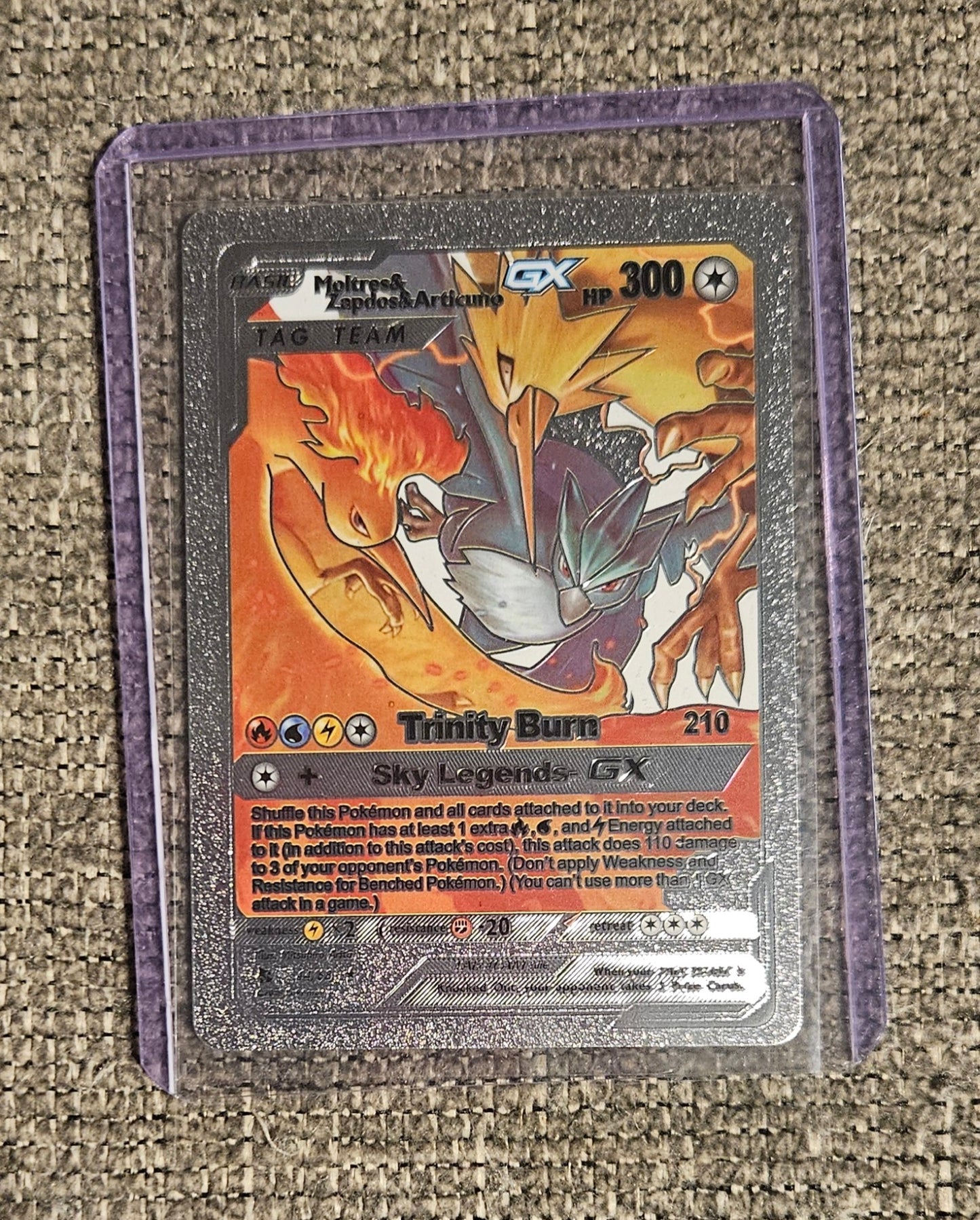Moltres, Zapdos & Articuno Tag Team GX (Silver Foil Card)