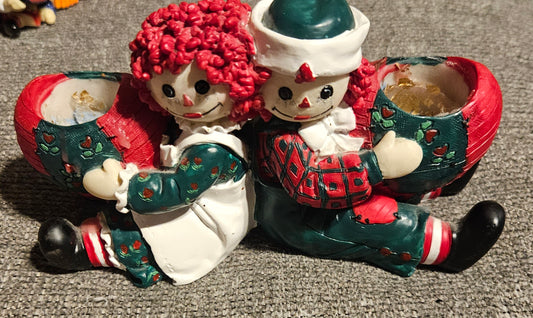 Raggedy Anne & Andy Candle Holder