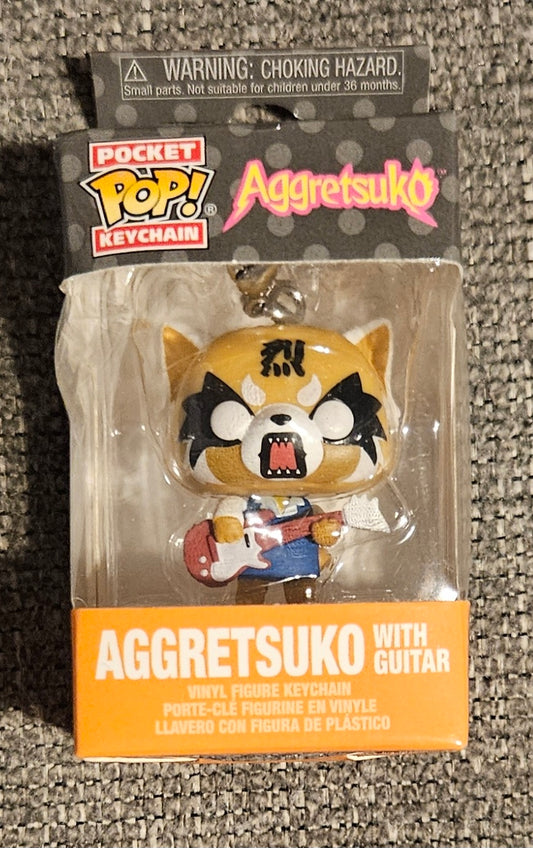 Pop! Keychain: Aggretsuko with Guitar