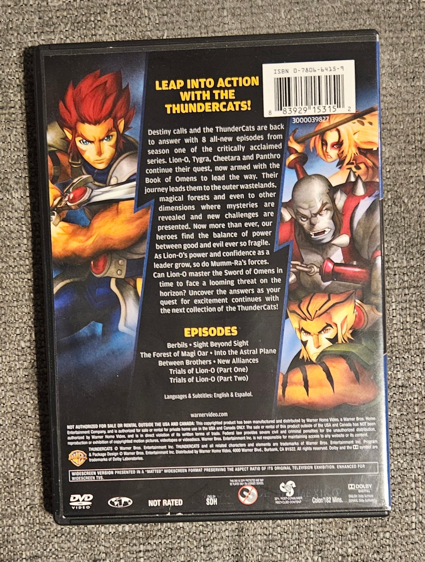 Thunder Cats Season 1: Book Two (DVD)