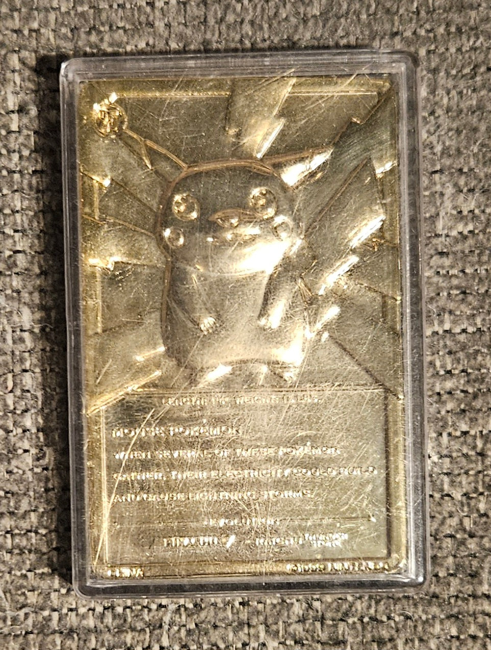 Pikachu Gold Plaque