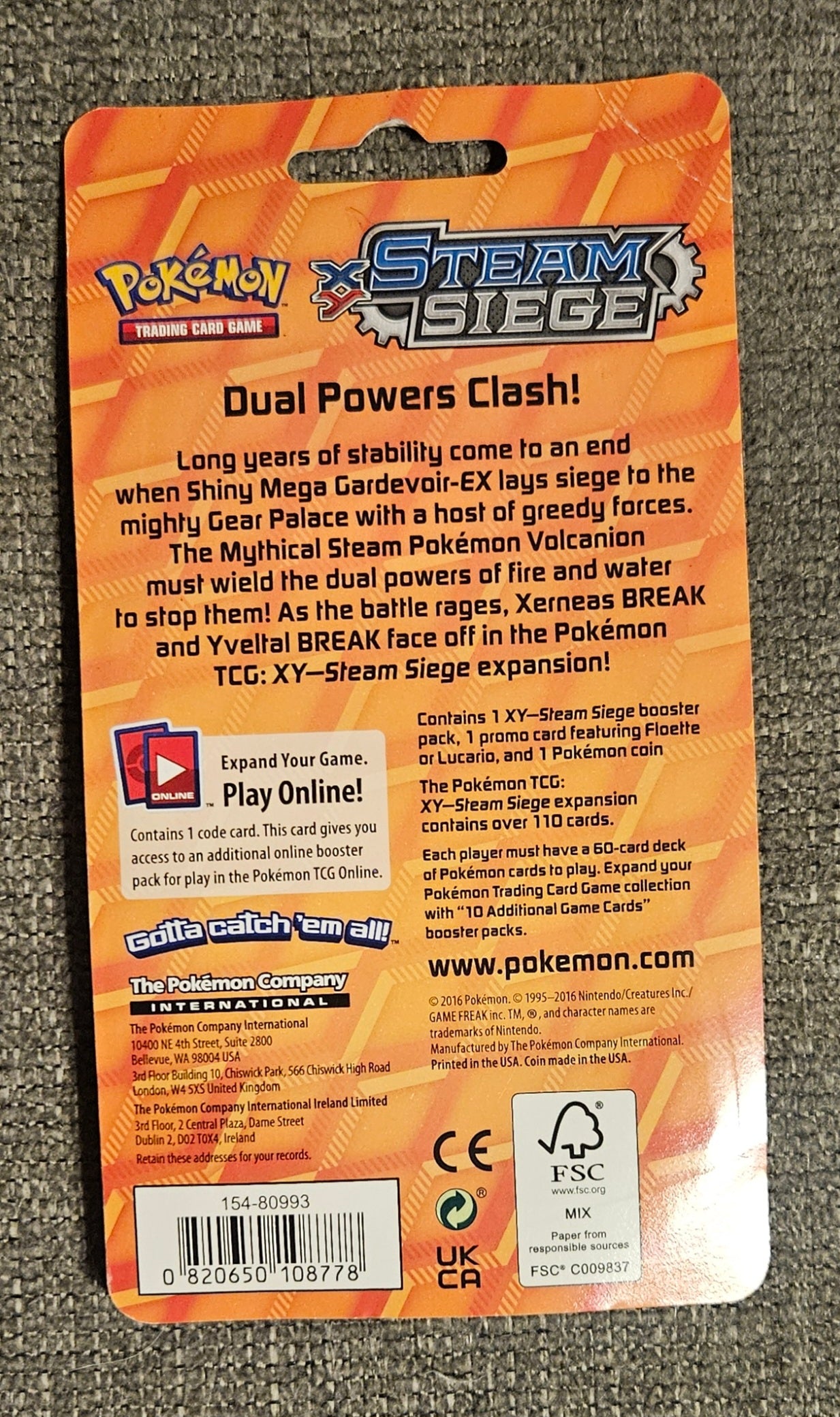 Pokémon Steam Siege Booster Pack