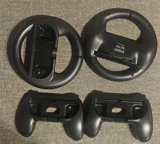 Nintendo Joycon Controllers (x2) & Racing Wheels (x2)