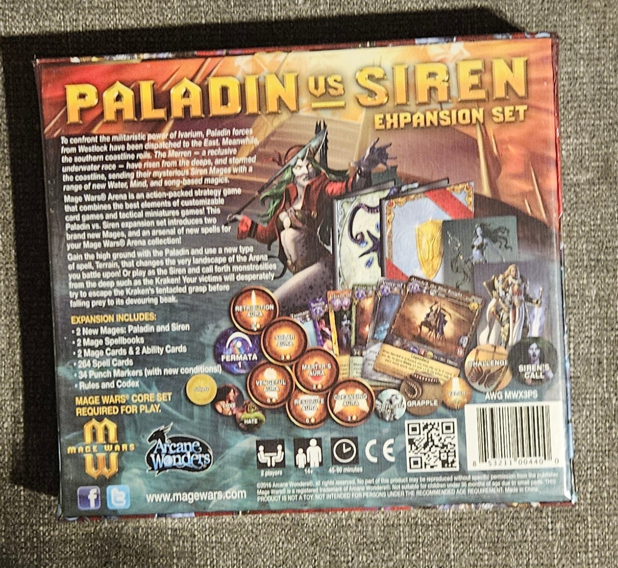 Mage Wars Arena: Paladin Vs. Siren Expansion Set