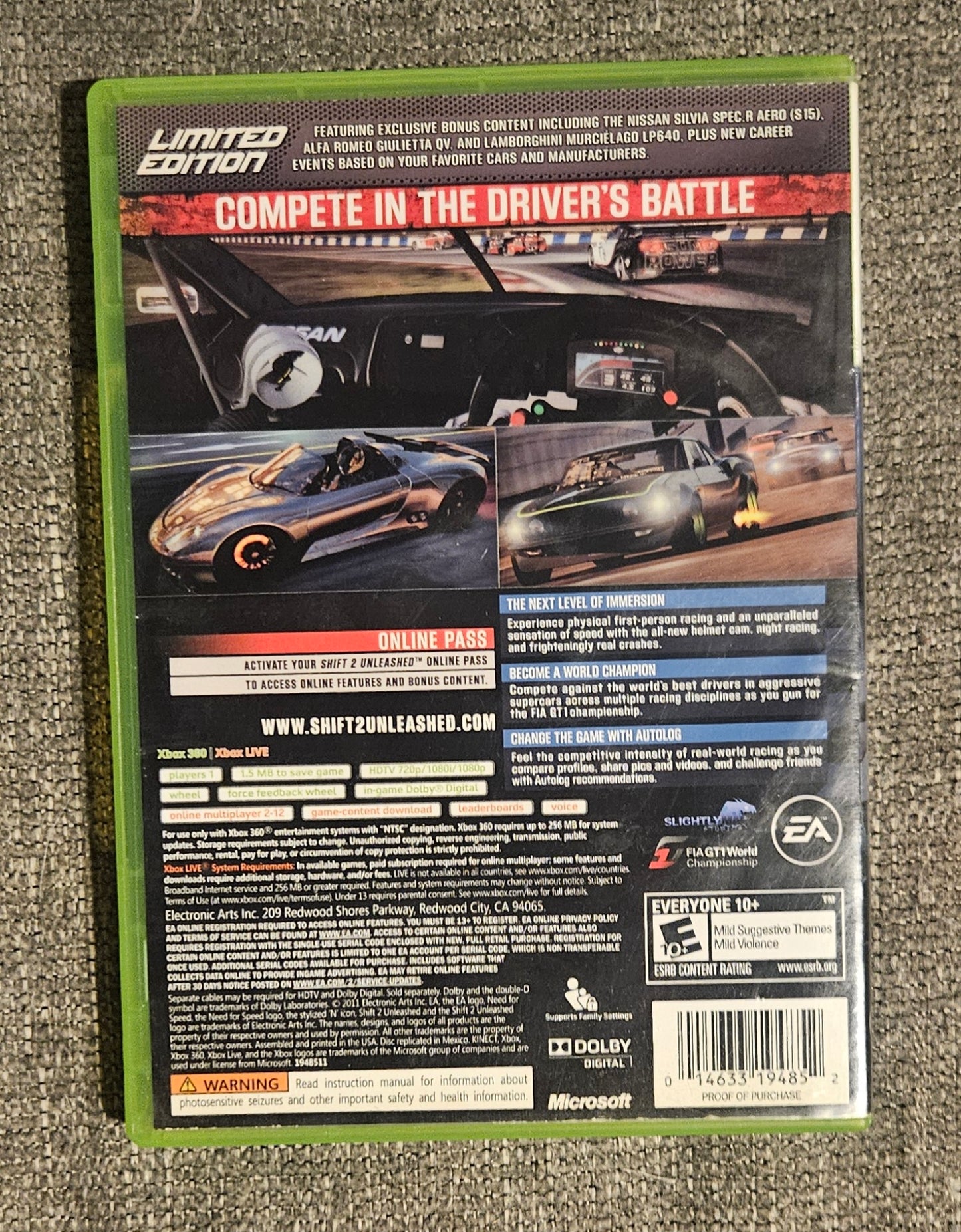 Need For Speed Shift 2: Unleashed (Limited Edition)