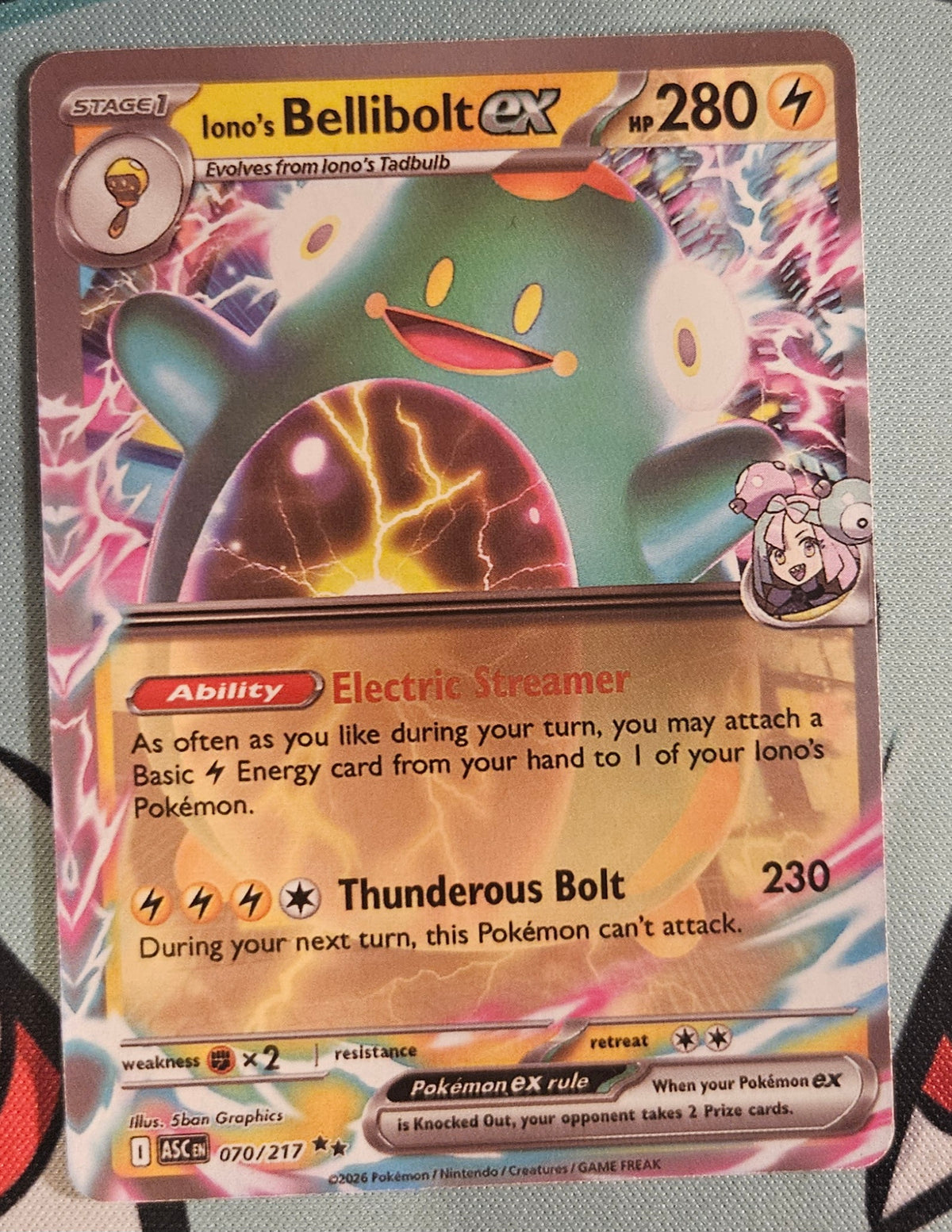 Iono's Bellibolt EX Card