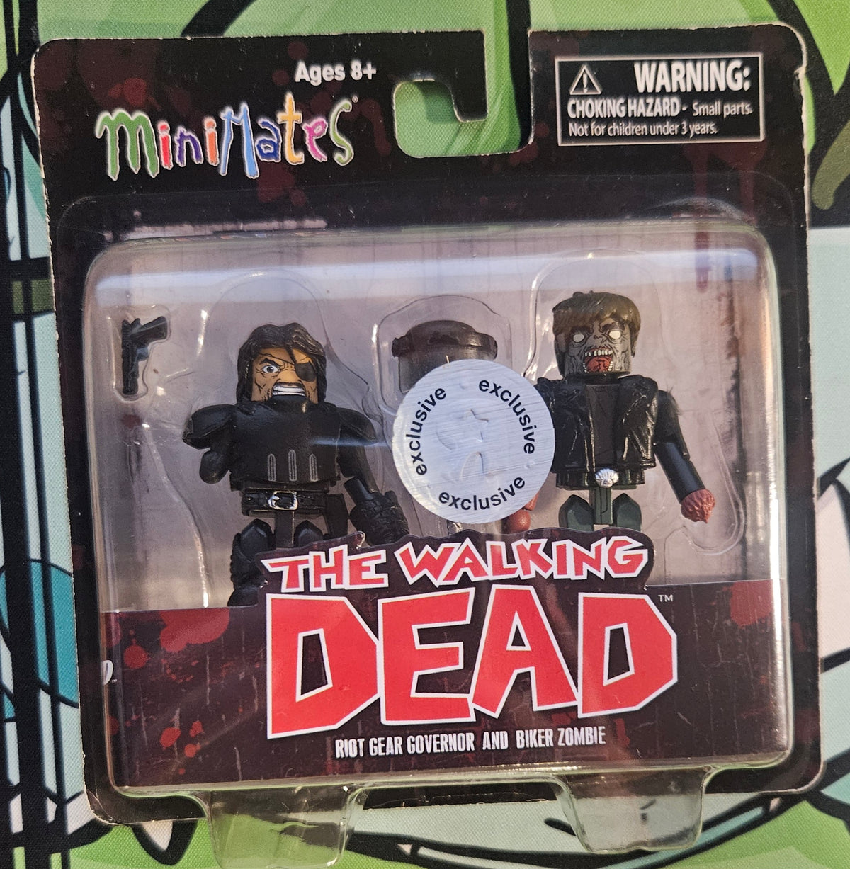 Mini Mates: Riot Gear Governor & Biker Zombie Figure