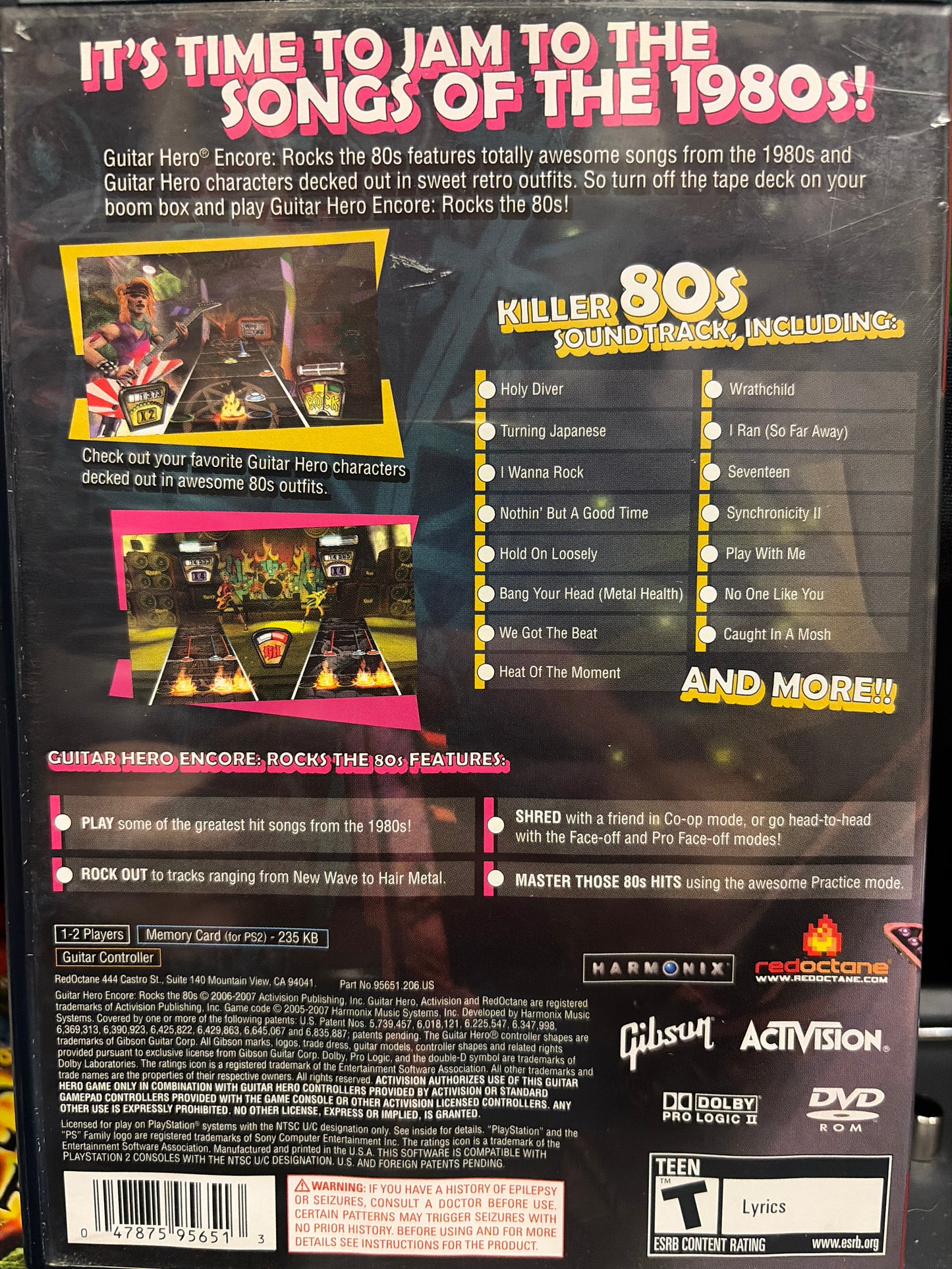 Guitar Hero Encore Rocks The 80s